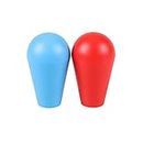 EG STARTS 2X Arcade American Type Ellipse Oval Ball Head Joystick Top Handles for Pac Man Arcade1up Cabinet (Red & Blue)