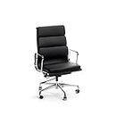 Nicer Furniture Aluminum Management High Back Soft Pad Office Executive Chair, Black