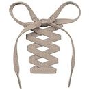 Handshop Flat Shoelaces 5/16" - Shoe Laces Replacements For Sneakers and Athletic Shoes Boots Khaki 114cm