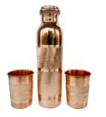 Pure Copper Tumbler, Serveware & Drinkware Copper Water Bottle With Tumbler Set