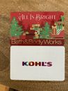 $50 in Kohl’s and Bath & Body Works gift cards. $25 each. Never Used.