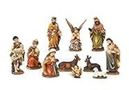 Paben – Komplette Figurensammlung für die Weihnachtskrippe, Größe Figuren: 7 cm, 11 Motive aus Kunstharz
