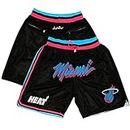 Pantalones Cortos de Baloncesto para Deportes al Aire Libre de Verano para Niños/Hombres, Shorts de Entrenamiento de Secado rápido(Color:Negra,Size:M)