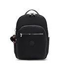 Kipling Women's Seoul Extra Large 17” Laptop Backpack, Durable, Roomy with Padded Shoulder Straps, Bag, True Black 2, 13.5" L x 18.25" H x 7.75" D