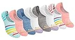 Saucony Show Cushioned Invisible Liner Socks, Rainbow Assort (8 Pair), Shoe Size: 7.5-10.5