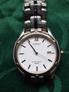 Seiko Watch Men 36mm Silver Tone Round Dial 7N32-0049 BROKEN FOR PARTS OR REPAIR