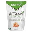 SCI-MX Ultra Plant - Salted Caramel Peanut Flavour Vegan Protein Powder Blend + Vitamin B Complex - Muscle Growth & Maintenance - Low Sugar, Non-GMO - 900g (20 servings) 34g protein per serving