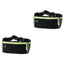 ABOOFAN 2 pcs Sports Fanny Pack Belt Bag for Women Hip Bags for Women Travel Hip Bag Hip Bum Bag bolsos deportivos para Mujer Sports Waist Pouch Mobile Phone Bag Miss Universal