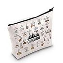 Chicago State Gift Chicago Makeup Zipper Pouch Chicago Travel Gift Moving to Chicago Gift, Chicago bag