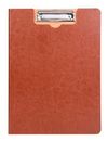 Clipboards Folio Folder, Premium PU Leather Clipboard with Cover, Classic+brown