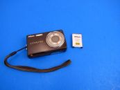Cámara digital Nikon Coolpix S550 10,0 MP negra probada funciona