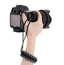 FashCore Braided Paracord Hand Grip Camera Wrist Strap for All DSLR Camera/Binoculars (Grey & Black)