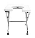 Kgn Surgical Folding Elderly Disabled Man And Pregnant Woman Stainless Iron Shower And Bathing Room Mobile Commode Chair With Toilet Seat Comfortable Safe Toilet Stool ( PM 002)Anti-Skid