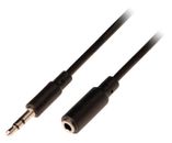 Câble rallonge audio jack 3,5 mm mâle vers jack 3,5 mm femelle 2,00 m noir