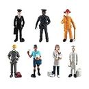 STOBOK 7PCS People Figurines Toy Playset People Figurine Toys Veterinarian Pilot Postman Baker Human People Figurine Model Toy for Kids and Toddlers Pretend Play