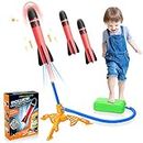 Toys for Boys Age 3-12, Notique Rocket Toy Fun Toys for 3-12 Year Old Boys Rocket Set Kids for 3-12 Year Old Girls Outdoor Toys Rocket Kit Birthday Gifts for Girls Age 3-12 Boys Toys Red