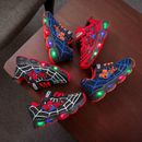 Kids Spiderman Light Up Shoes LED Flashing Casual Sneakers Book Week Gifts AU~