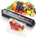 JELLEX 2in1 Electric Vacuum Sealer for Food Storage | Home Automatic Packing Sealing Machine | Household Kitchen Fresh Keeping food sealer Dry Moist Air sealing system with 10 food Bags