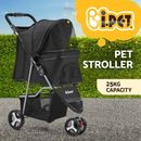 i.Pet Pet Stroller Pram Dog Cat Carrier Travel Pushchair Foldable 3 Wheels Large