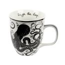 Karma Gifts Boho Black And White Mug Octopus Ceramic Dishwasher Top Rack Safe
