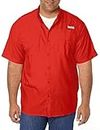 Columbia Men's Big Tamiami II SS Shirt, Red Spark, X-Large Tall