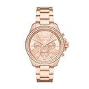 Michael Kors Whitney Women's Watch, Stainless Steel and Pavé Crystal Watch for Women, Rose Gold Pave, Wren