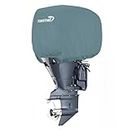 YimSting Outboard Motor Cover Waterproof Heavy Duty 900D Oxford with Lining Cotton Boat Motor Cover Fits 0-25 HP Outboard Engine,Grey Green