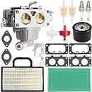 ZAMDOE 791230 799230 Carburetor Replacement for Briggs & Stratton 499804 699709 20HP 21HP 23HP 24HP 25HP intek V-Twin 4 Cycle Engines, with Mounting Gaskets Fuel Filters