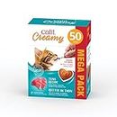 Catit Creamy Tuna Lickable Cat Treat - 50 Tubes - Mega Pack ,750.00 g (Pack of 1)