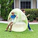 47'' Water Filled Bubble Ball Transparent Bubble Balloon Inflatable Funny Toy Ball Inflatable Balls for Outdoor Indoor Play (Yellow)