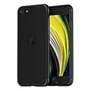 Enflamo Soft TPU Slim Ultra Thin Durable Flexible Anti-Scratch Full Protective Back Cover Case for iPhone SE (2020) | iPhone SE (2022) (Black)