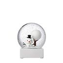 Hoptimist - Skandinavisches Design - Schneekugel - Large Snowmann Snow Globe - Glas/Kunstof - Geschenkidee zu Weihnacten - White