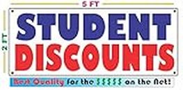 STUDENT DISCOUNTS All Weather Full Color Banner Sign by SuperSigns