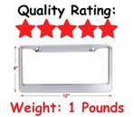 Very High Quality Made Strong Stainless Steel License Plate Frame Chrome Shine 