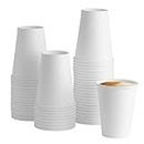 [100 Count] 12 oz. White Paper Hot Coffee Cups