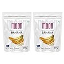 Moon Freeze Dried Banana | No Preservatives, No Added Sugar, Healthy Dried Fruit | 100% Natural, Vegan, Gluten Free Snack for Kids and Adults | 16 g Pouch (Pack of 2)