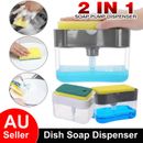 Dish Soap Dispenser Upgrade 2 in 1 Kitchen Soap Pump Dispenser and Sponge Holder