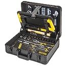 STANLEY 142 Piece Maintenance Case - Pliers and Cutters, Adjustable Wrench, Level, Measurement, Screwdriver, Hacksaw, Cutter, Hammer, Tools for Tightening and Screwing STMT98109-1
