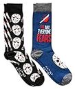 Hyp Friday the 13th Jason The Day Everyone Fears Men's Crew Socks 2 Pair Pack