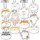 12 Pack Car Air Fresheners with Various Scents, Cute Dog Car Interior Accessories Mirror Hanging Scents Freshener Automotive Room Decor Birthday Christmas Gift for Women Teen Girls