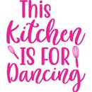 Diese Küche ist zum Tanzen Wandaufkleber Aufkleber Zitat Kochen Backen Heimdekor
