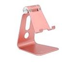 BeBunny Cell Phone Stand, Adjustable Mobile Phone Holder for Desk, Desk Accessories Compatible with iPhone, Mini Tablets, Samsung, Nintendo, Kindle and Other 4"-8" Smart Phones (Rose Gold)