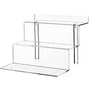 YIDITTHOPE 3 Tier Clear Acrylic Display Riser Shelf for Pops & Toys Figures,9 in Cupcake Stand for Nail Polish, Shot Glasses, Perfume & Cologne Organizer, Crystals Collectibles Decoration in Cabinet