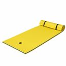 87" x 36" 3-layer Floating Pad Mat Water Sports Recreation Relaxing Yellow
