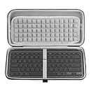 Geekria Hard Shell Keyboard Case, Compatible with Logitech MX Keys Mini Advanced Wireless Illuminated Keyboard Travel Carrying Bag (Grey)