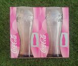 Rare Vintage Pink Coca-cola McDonald's Glass New In Box 2006 2007 x2 Sealed Pair
