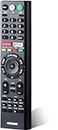 Virera Compatible For Sony Bravia Lcd Led Uhd Oled Qled 4K Ultra Hd Tv Remote Control With Youtube And Netflix Hotkeys. Universal Replacement For Original Sony Smart Android Tv Remote Control. - Black
