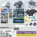 SUNFOUNDER Ultimate Starter Kit con originale Arduino UNO R4 Minima, 3 in 1 IoT/Smart Car/Basic Kit con tutorial online, per principianti e appassionati (originale Arduino UNO R4 Minima incluso)