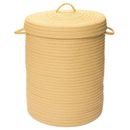 Solid Texture Hamper with Lid by Colonial Mills in Yellow (Size 16X16X20)