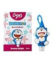 Doraemon Eau De Toilette - Dreamy Delight 50ml & Hand Sanitizer Bag Tag | Long Lasting Floral & Fruity Fragrance Perfume | Keychain Type Silicone Case With 30ml Sanitizer | Gift For Girls & Boys